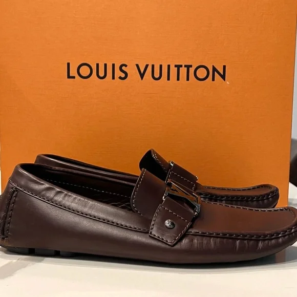 AUTHENTIC LOUIS VUITTON MEN LOAFERS SHOE - Picture 4 of 12
